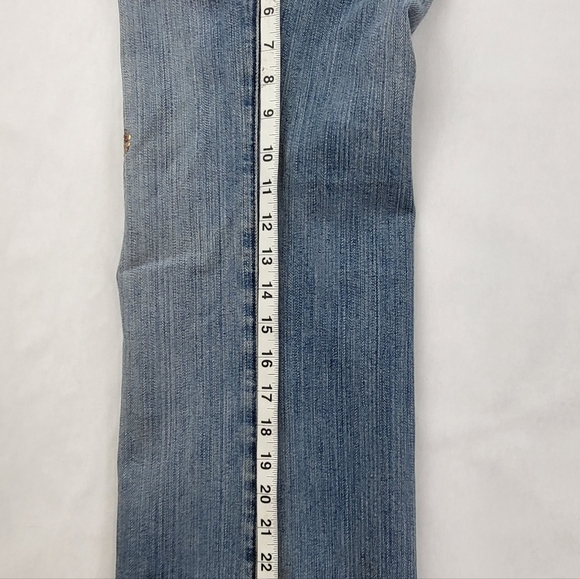 Clark Jeans Size 23 NWT Embellished Flowers Pattern Boot cut **Flaw** - Picture 7 of 11